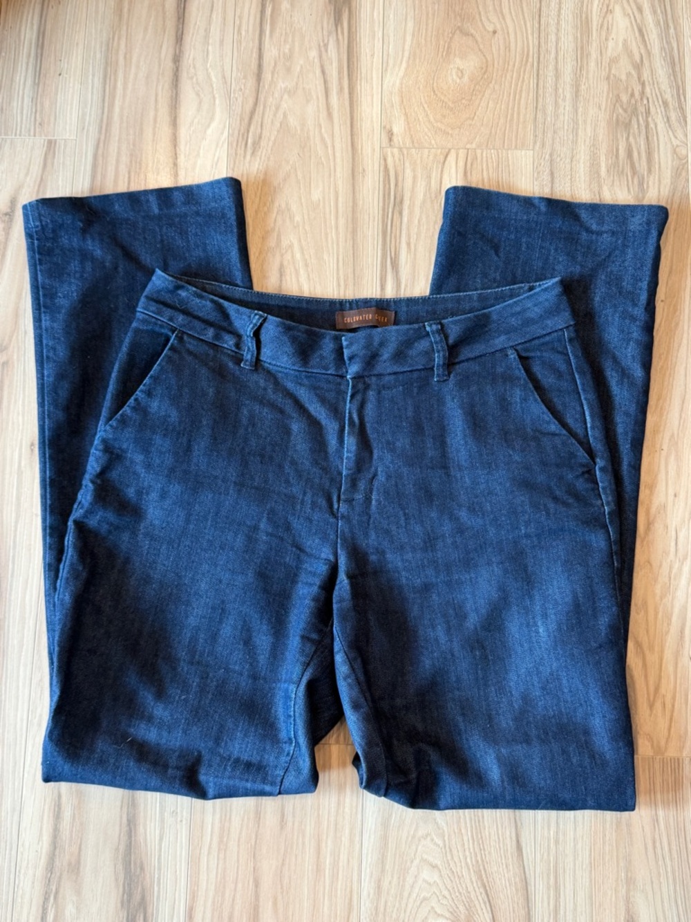 Coldwater Creek Dark Wash Denim Trouser Straight Leg Jeans - Sz 12